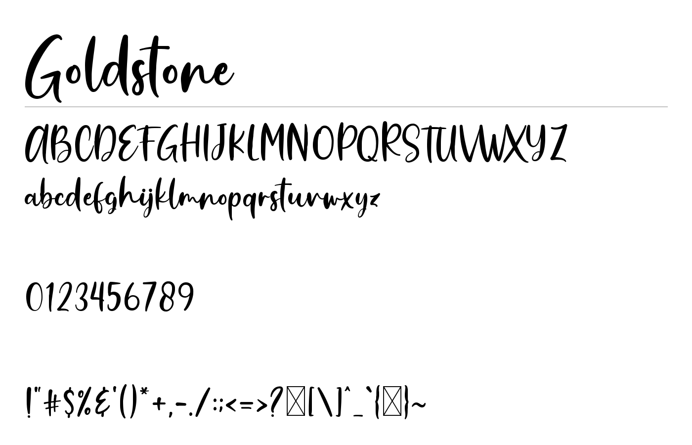 Goldstone Font preview