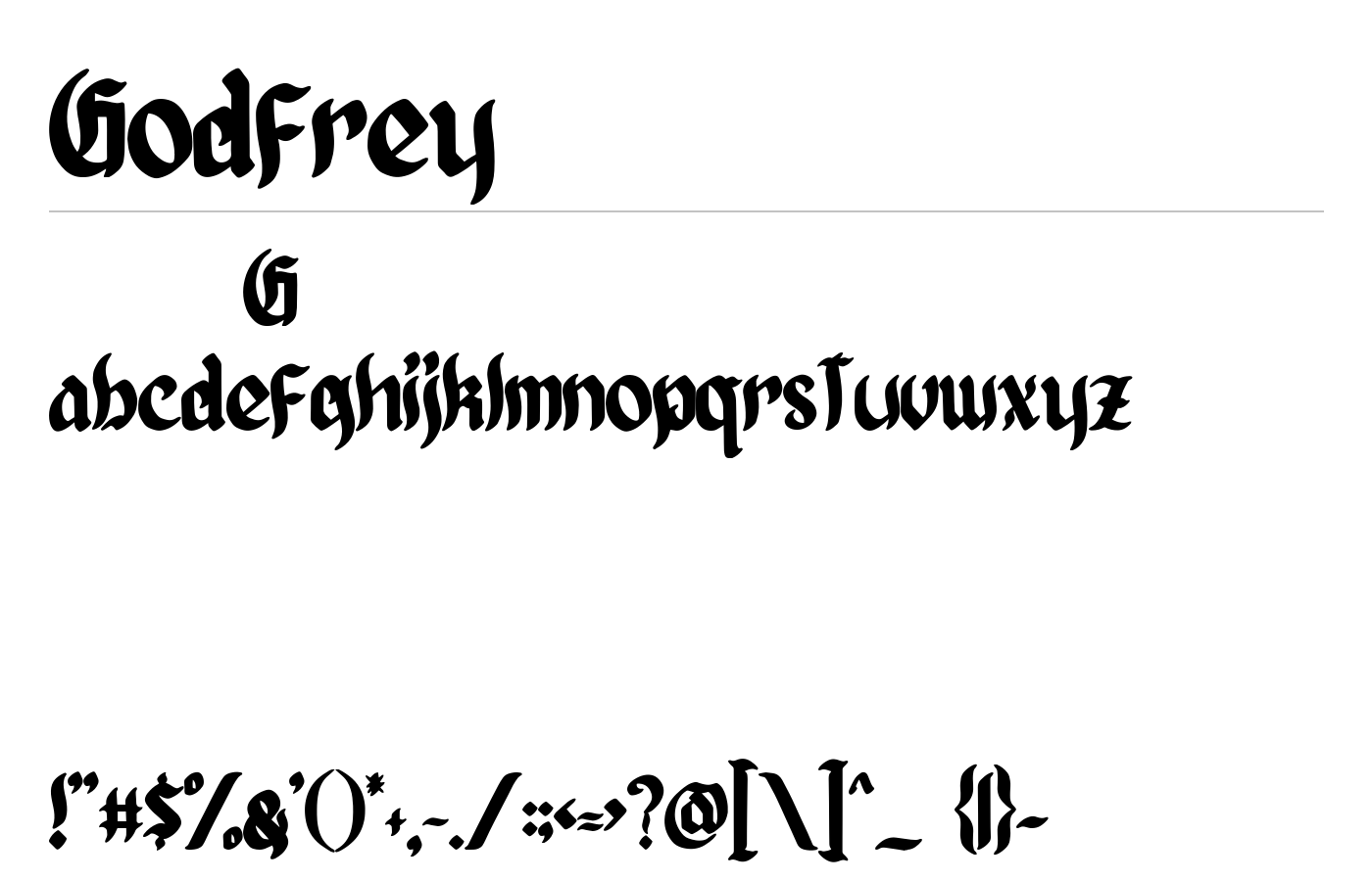 Godfrey Font preview