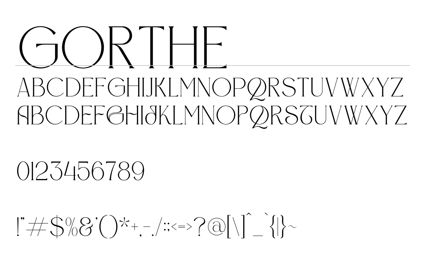 Gorthe Font preview