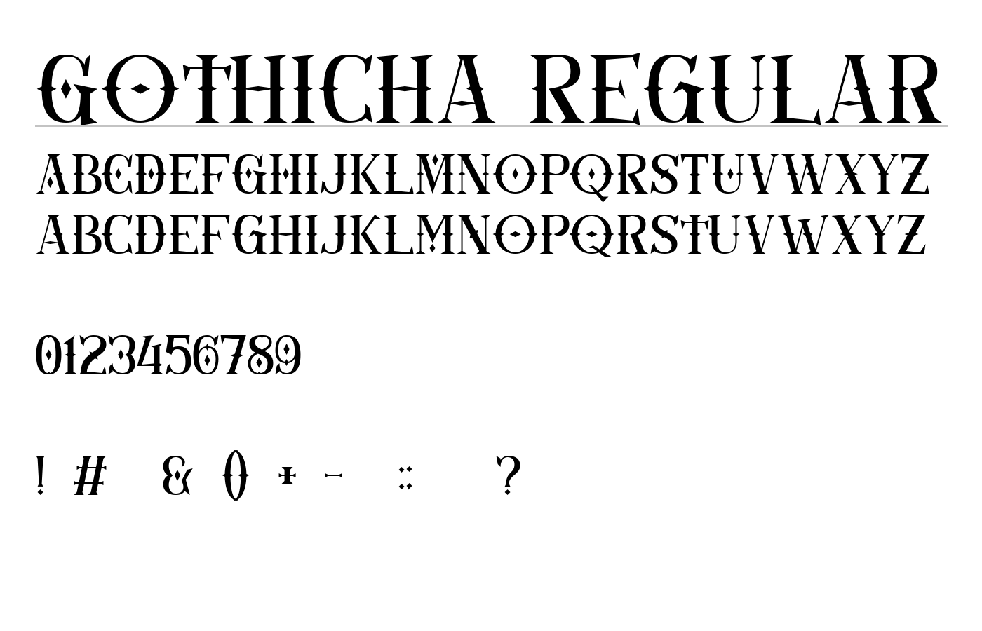 Gothicha Font preview