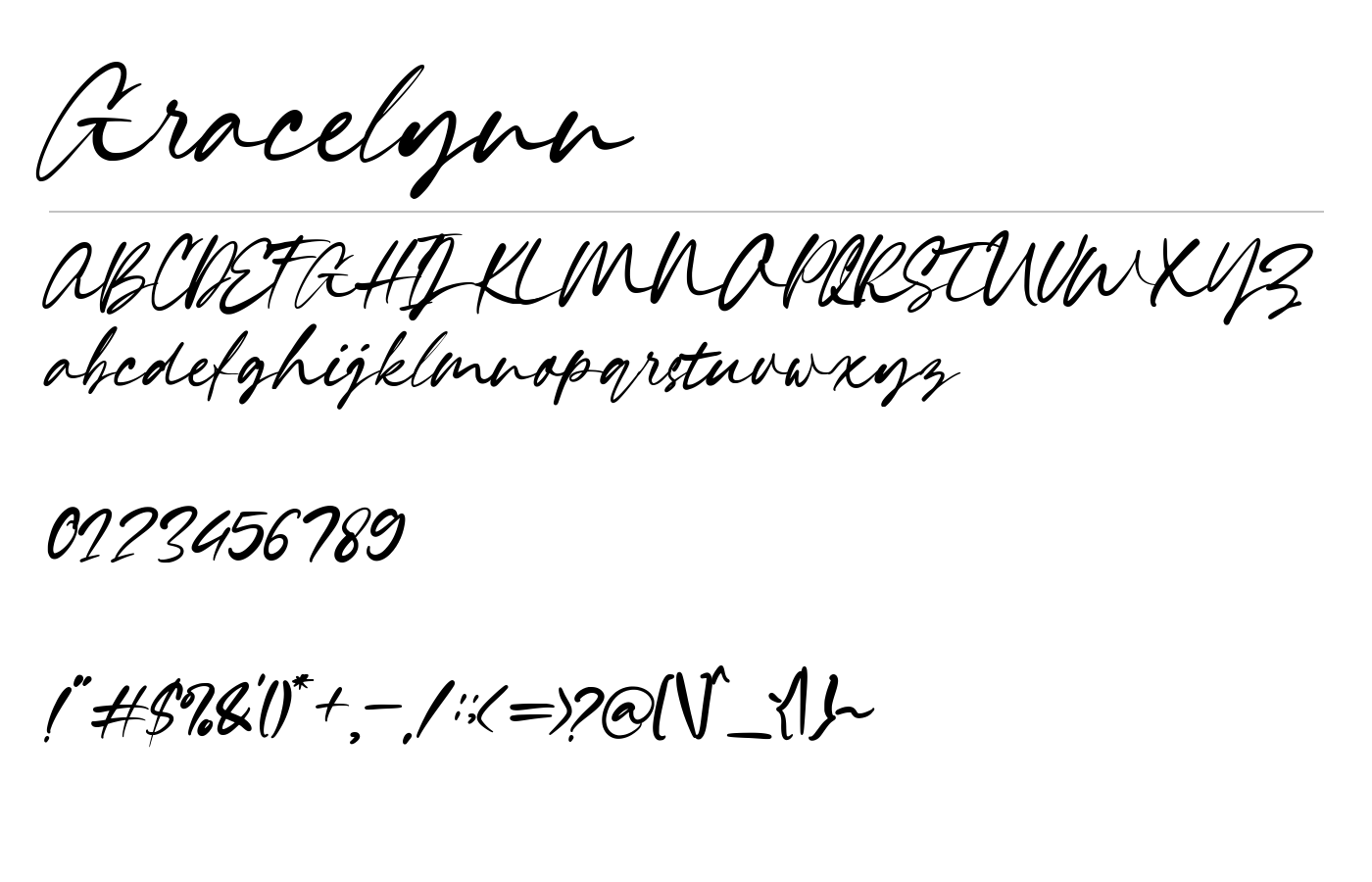 Gracelynn Font preview