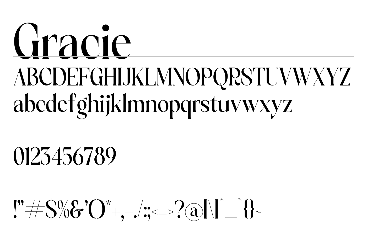 Gracie Font preview