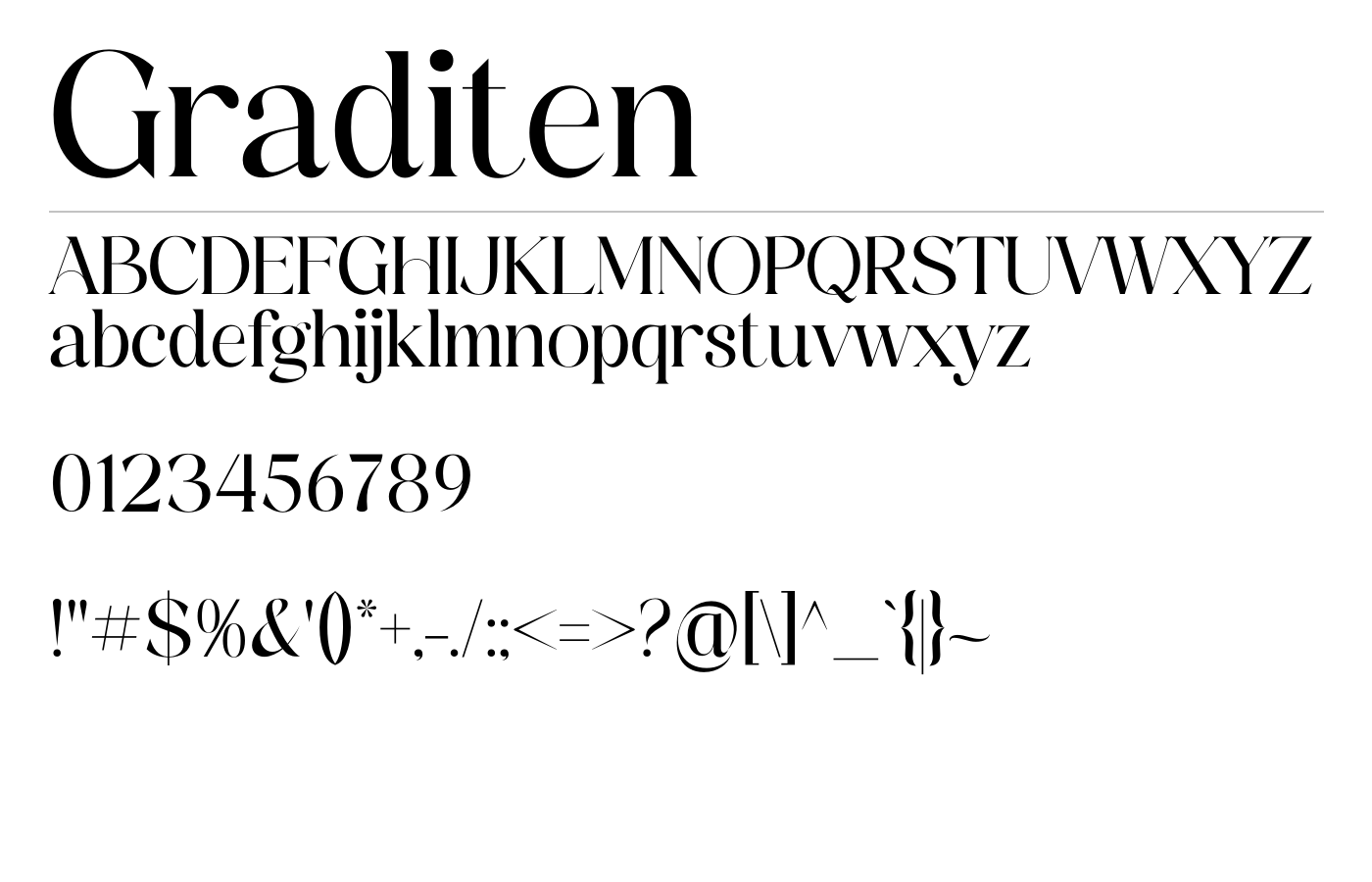 Graditen Font preview