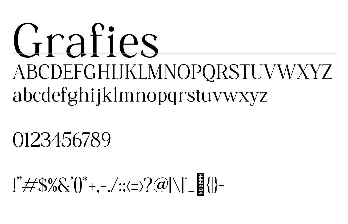 Grafies Font preview