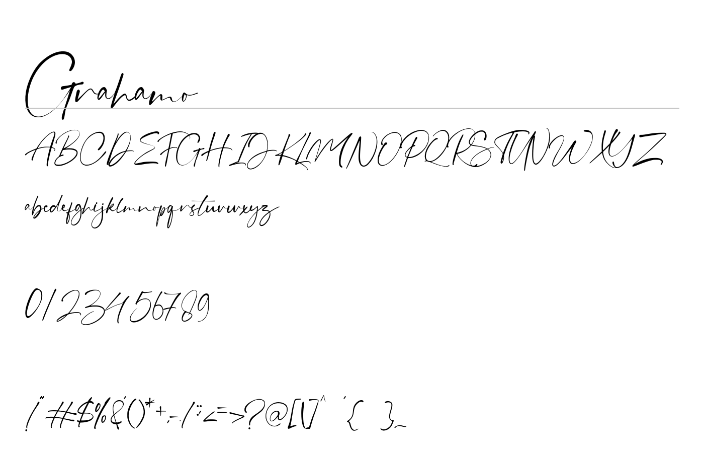 Grahamo – Luxury Script Font preview