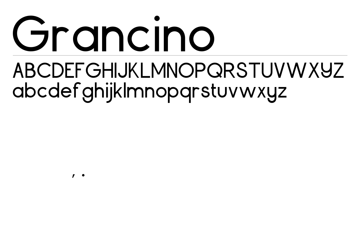 Grancino Font preview