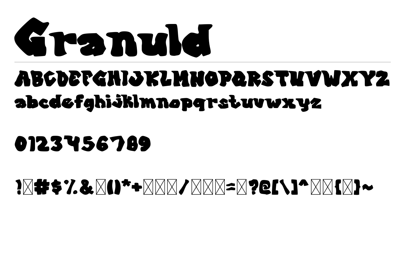 Granuld Font preview