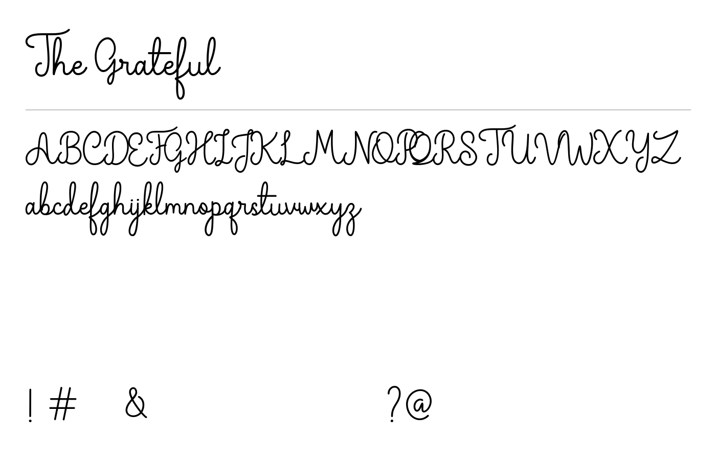 The Grateful Font preview
