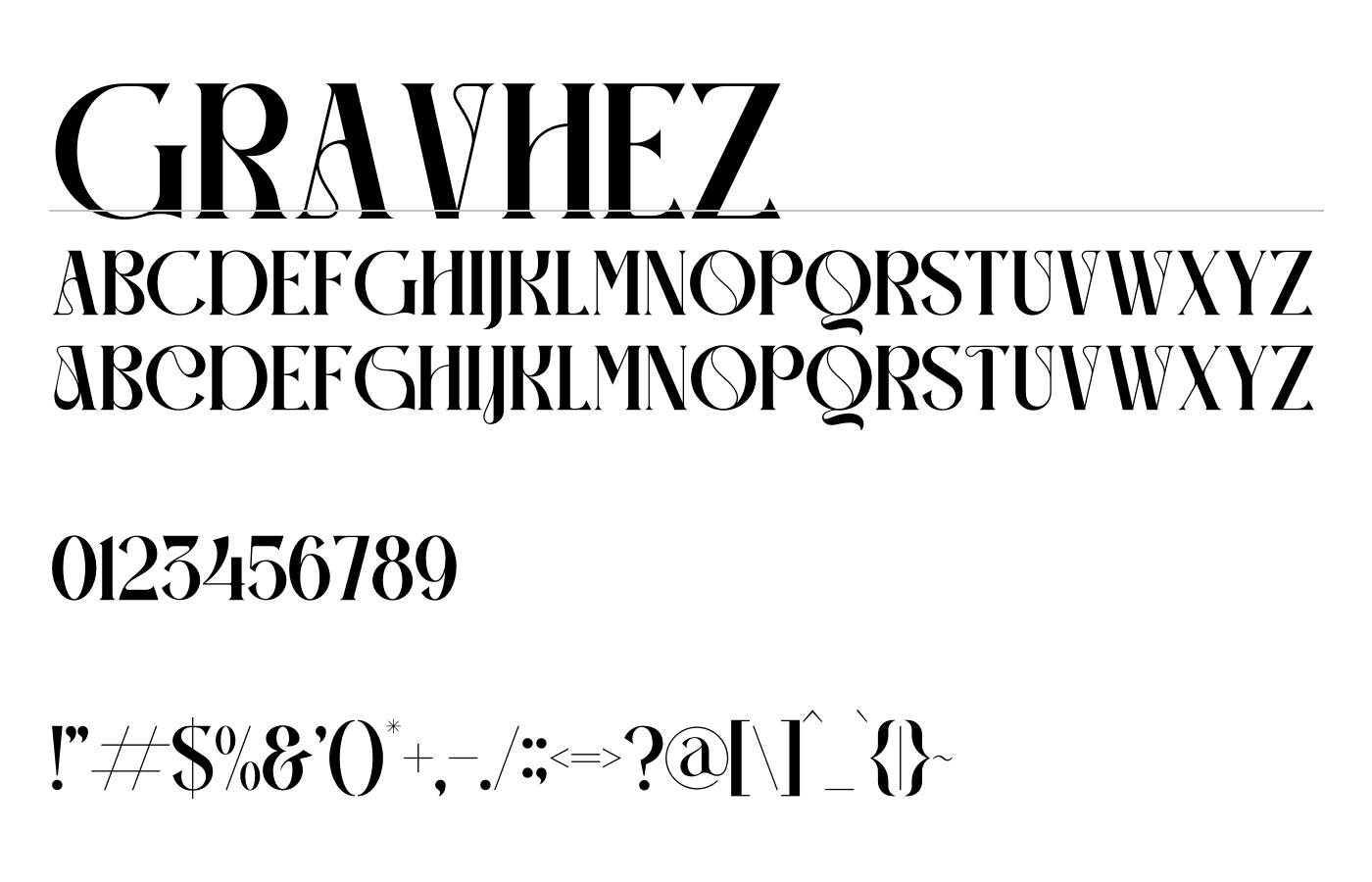 Gravhez Font preview