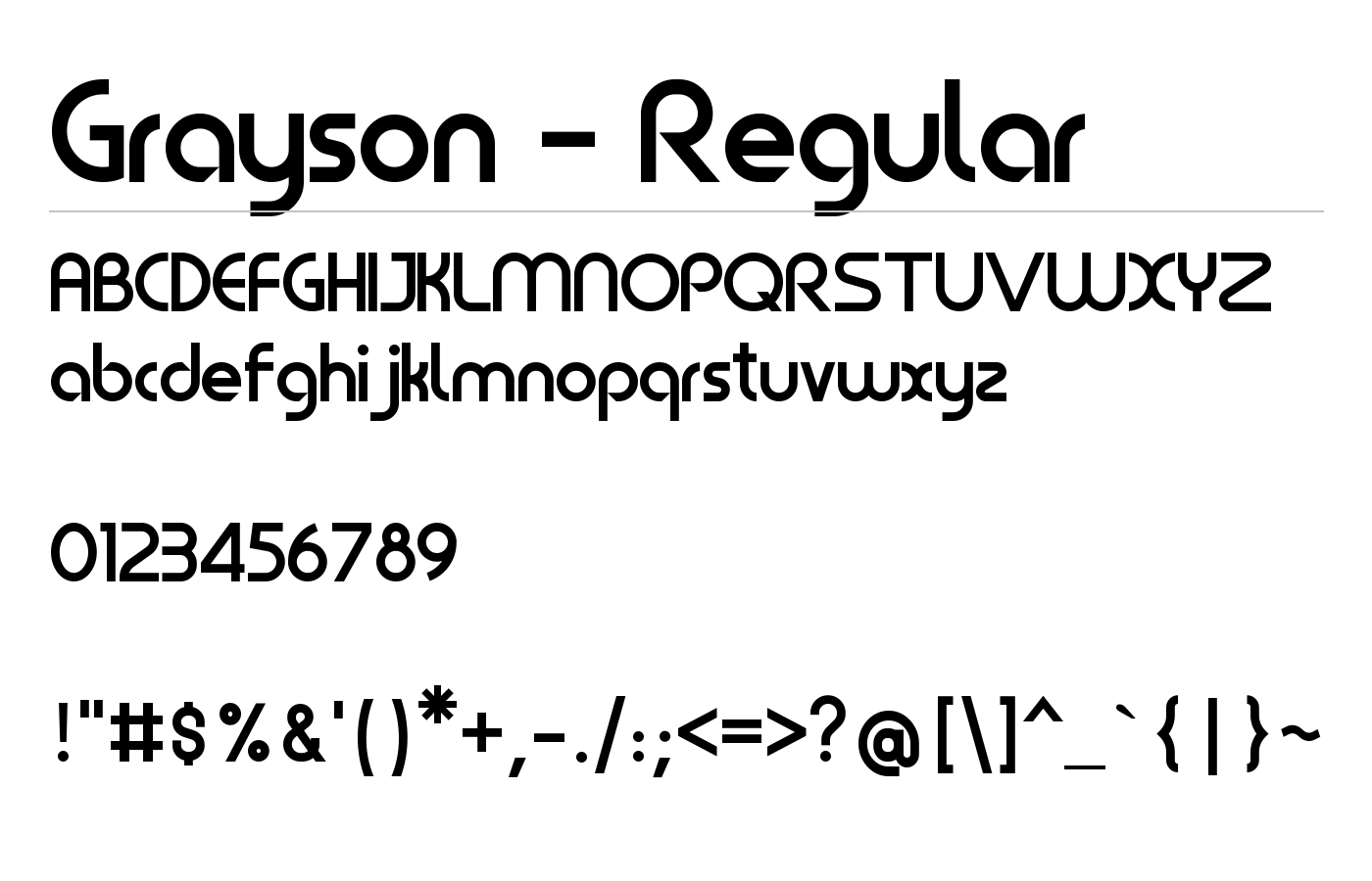 Grayson Font preview