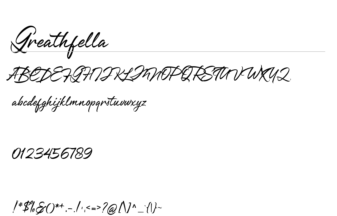 Greatfella Font preview