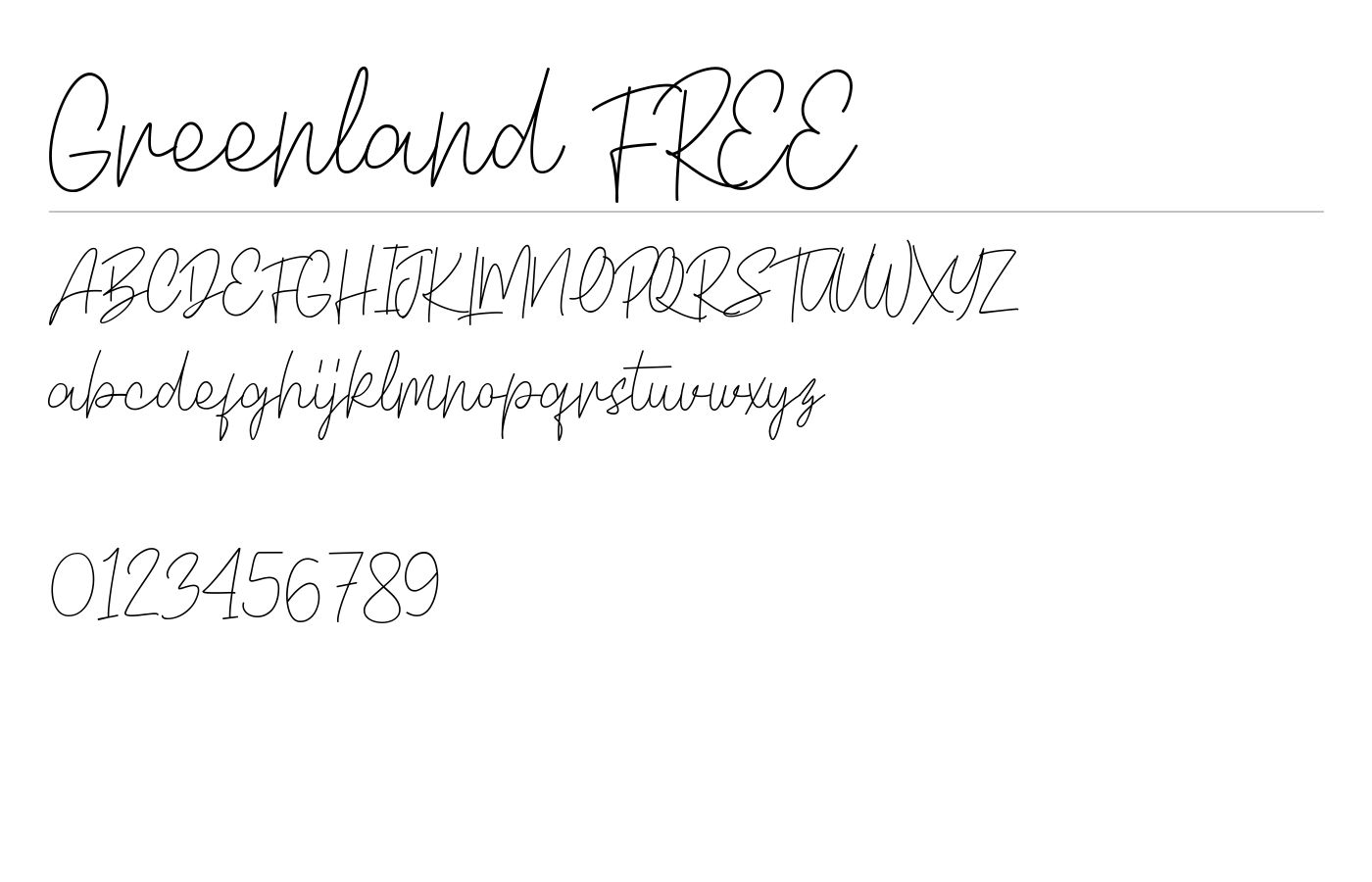 Greenland Font preview