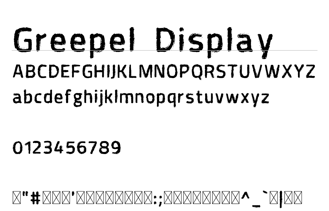 Greepel Font preview