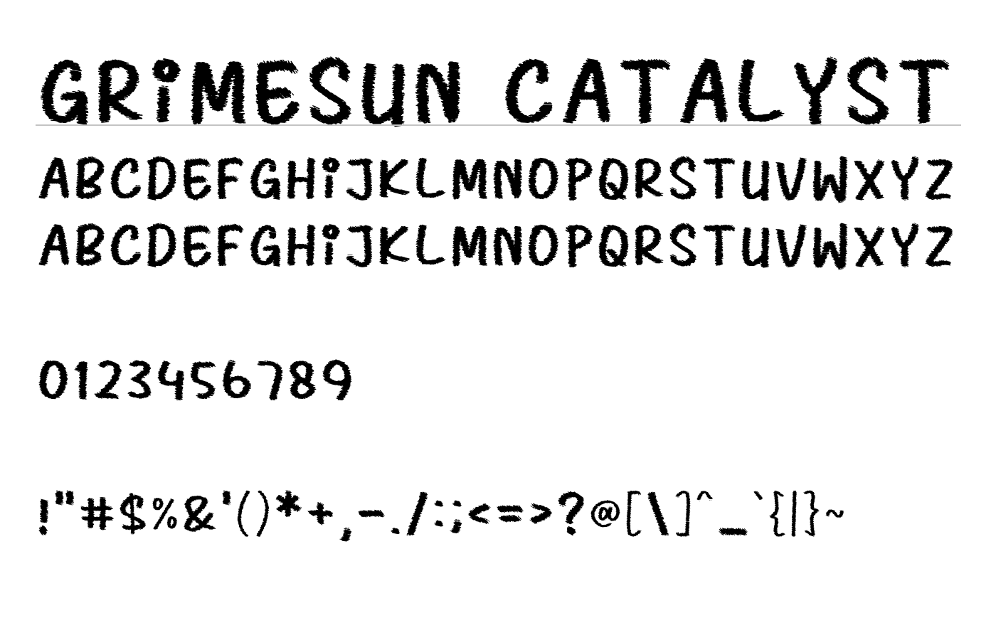 Grimesun Catalyst Font preview