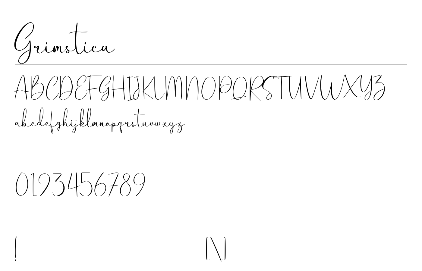 Grimstica Font preview