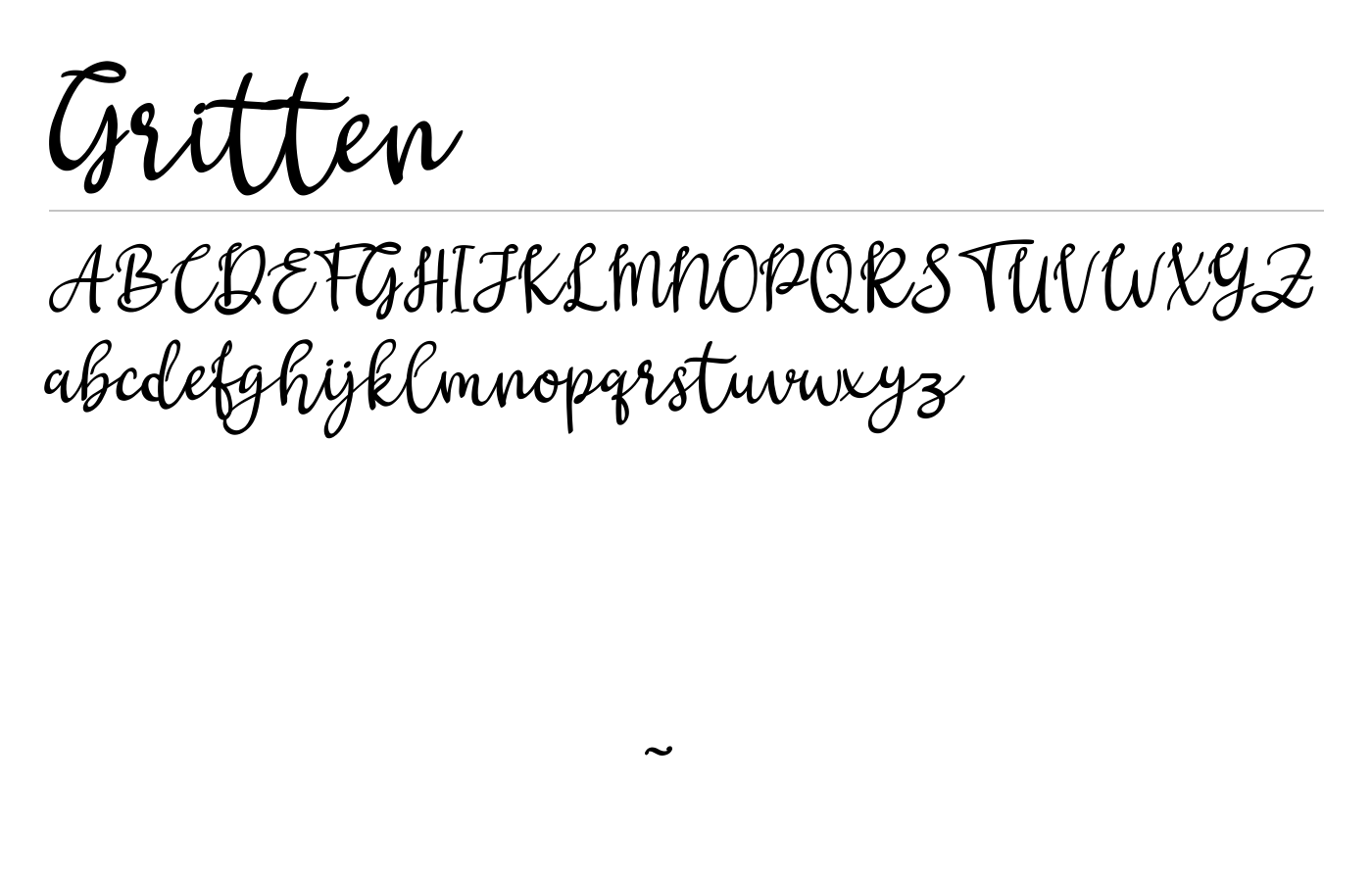 Gritten Font preview