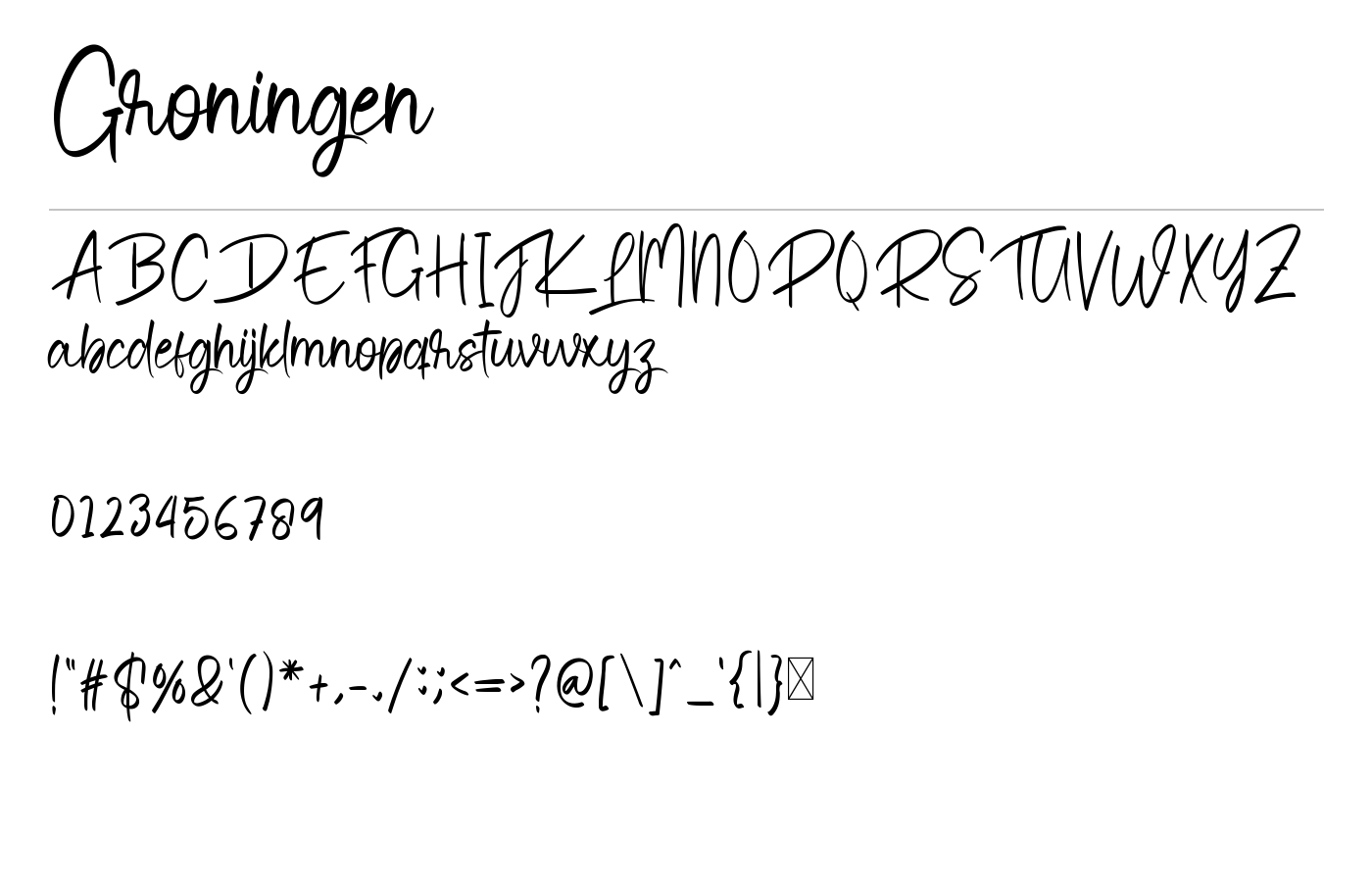 Groningen Font preview