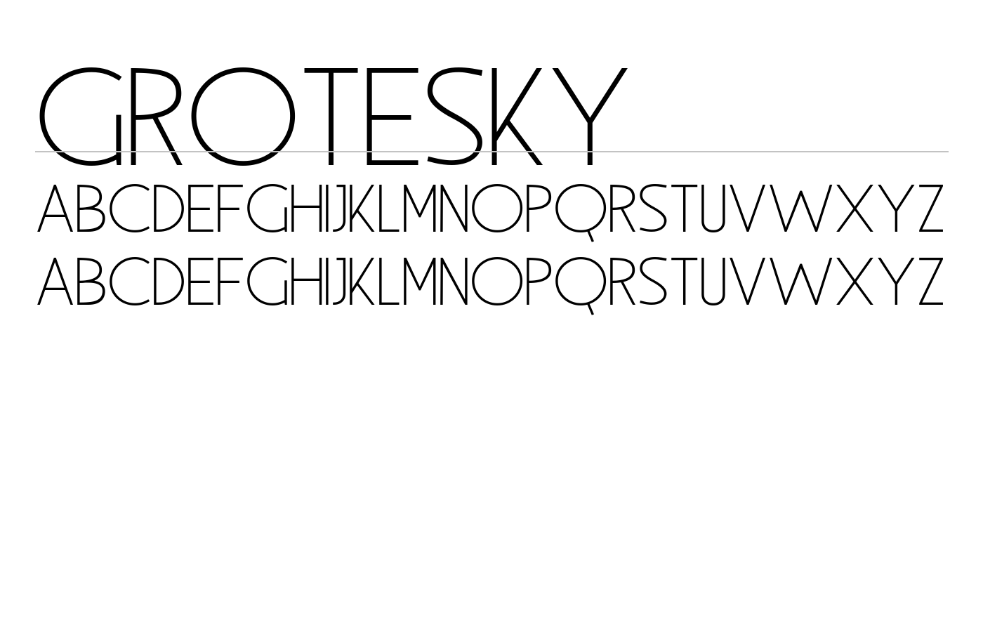 Grotesky Font preview