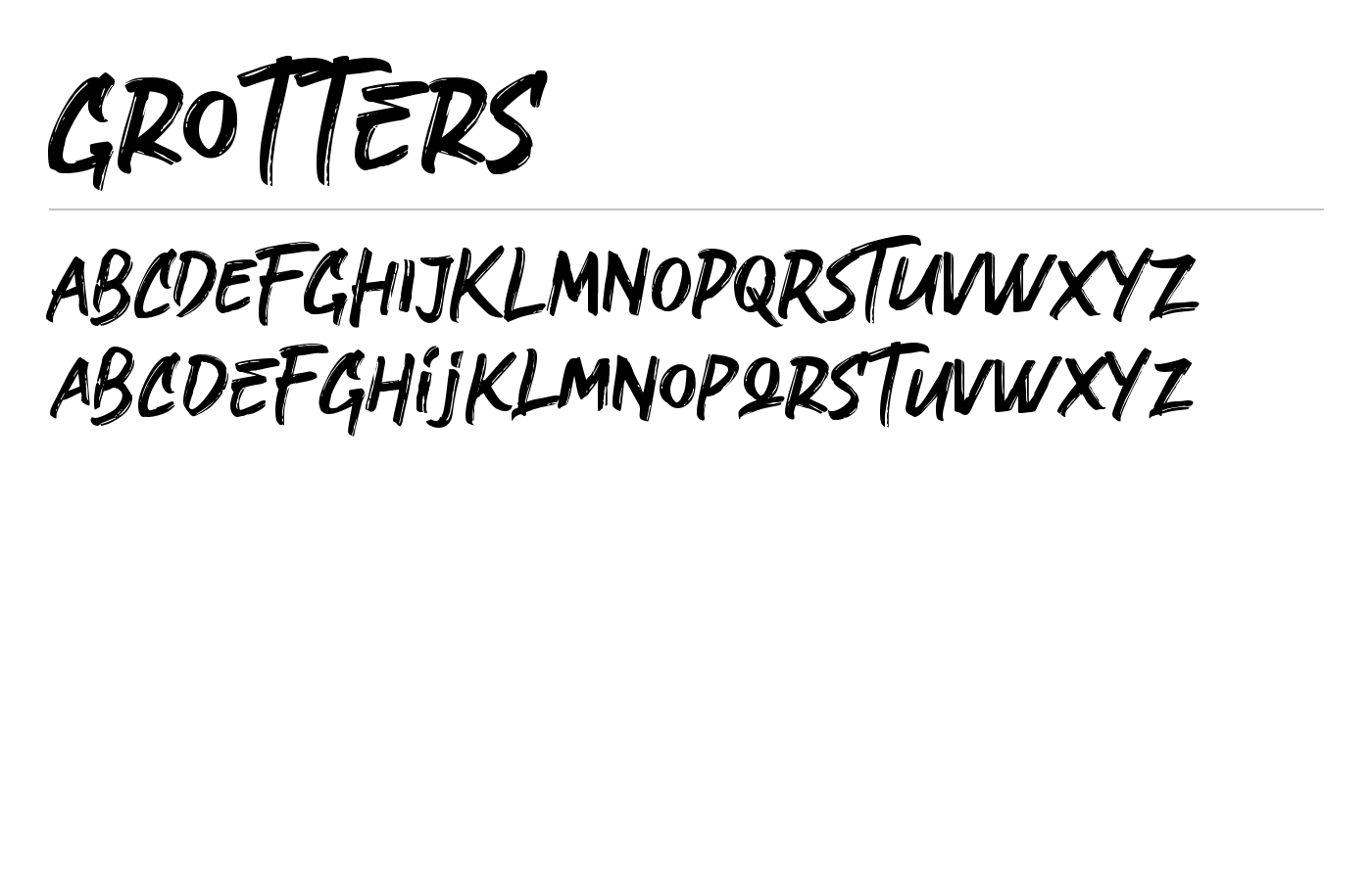 Grotters Font preview