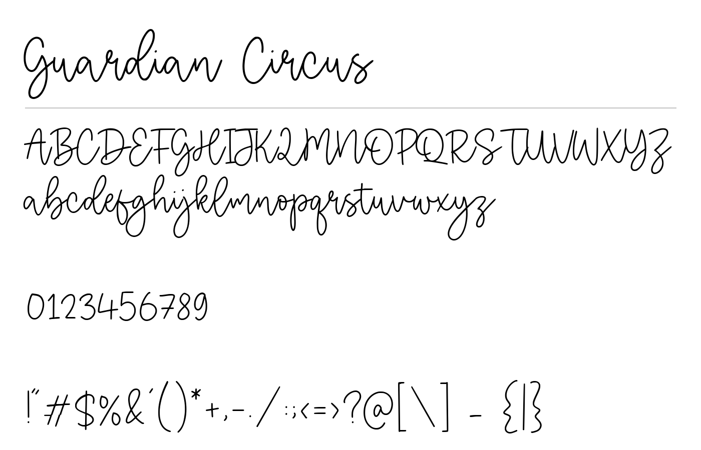 Guardian Circus Font preview