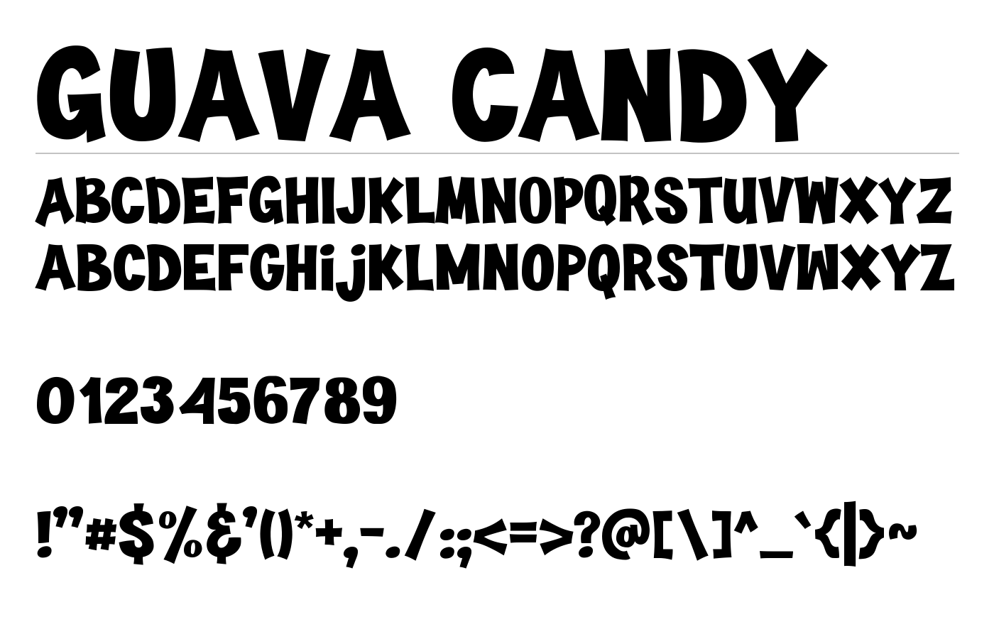 Guava Candy Font preview