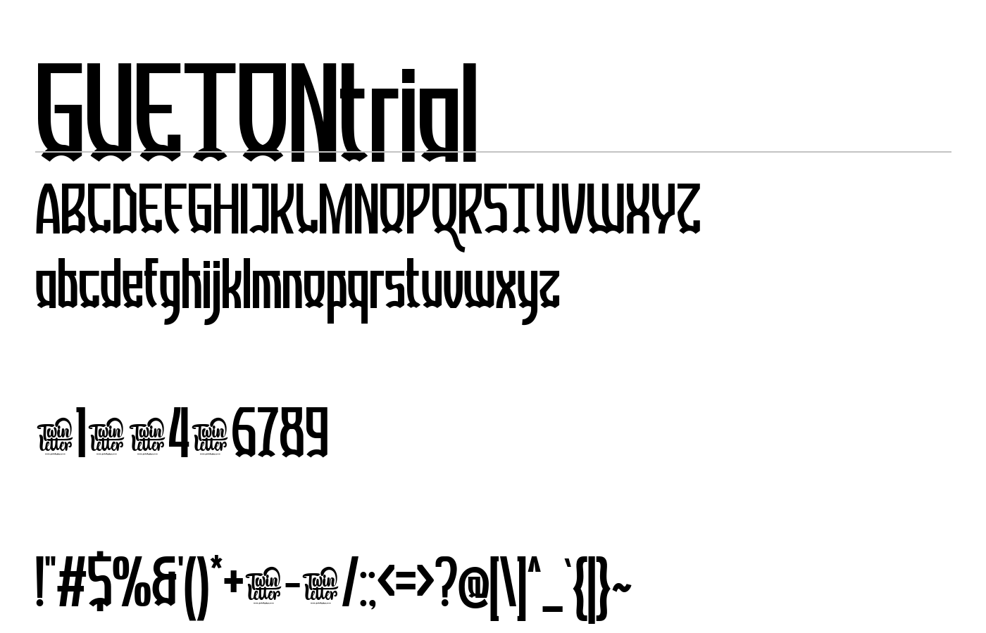 Gueton Font preview