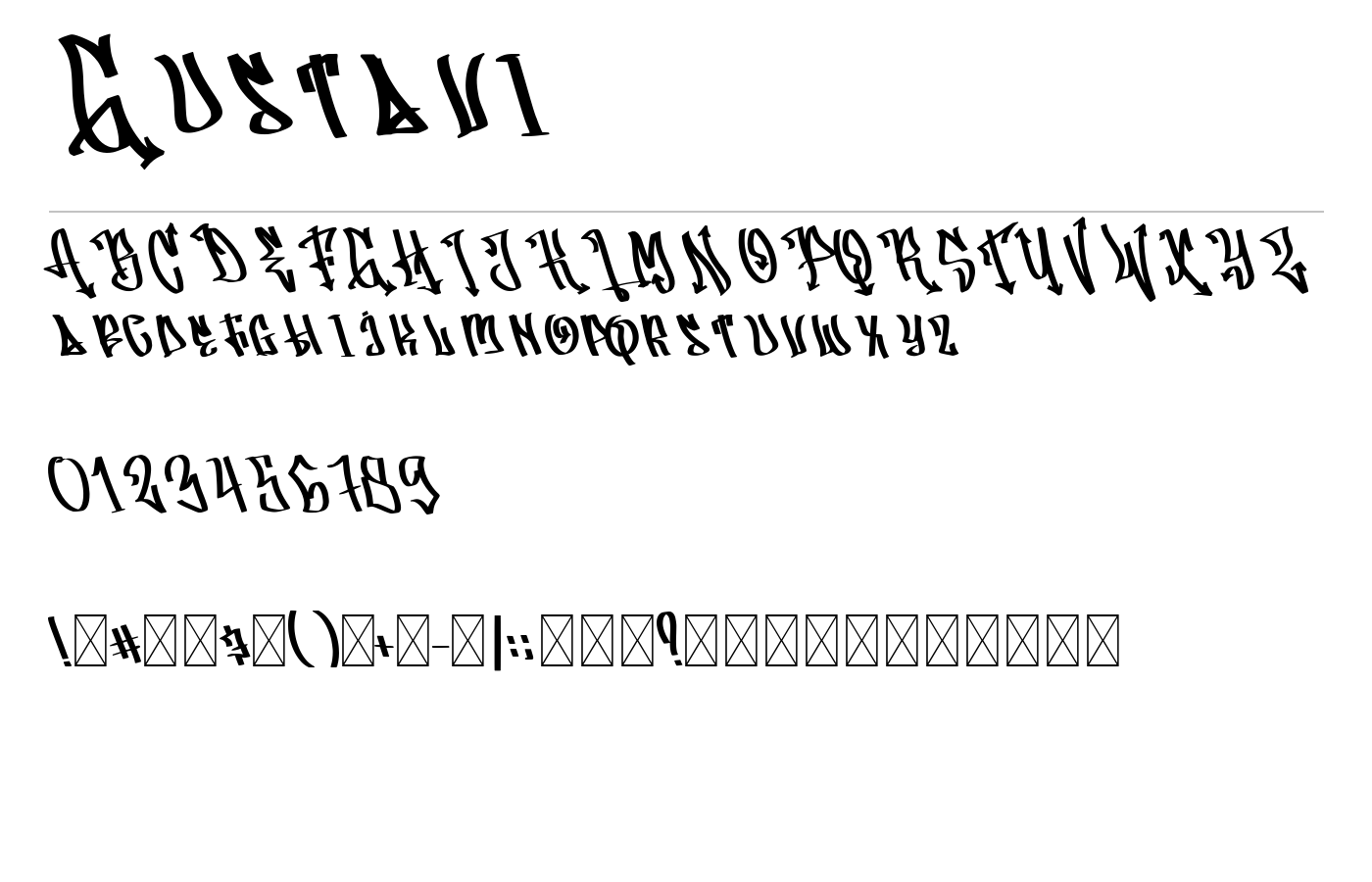 Gustavi Font preview