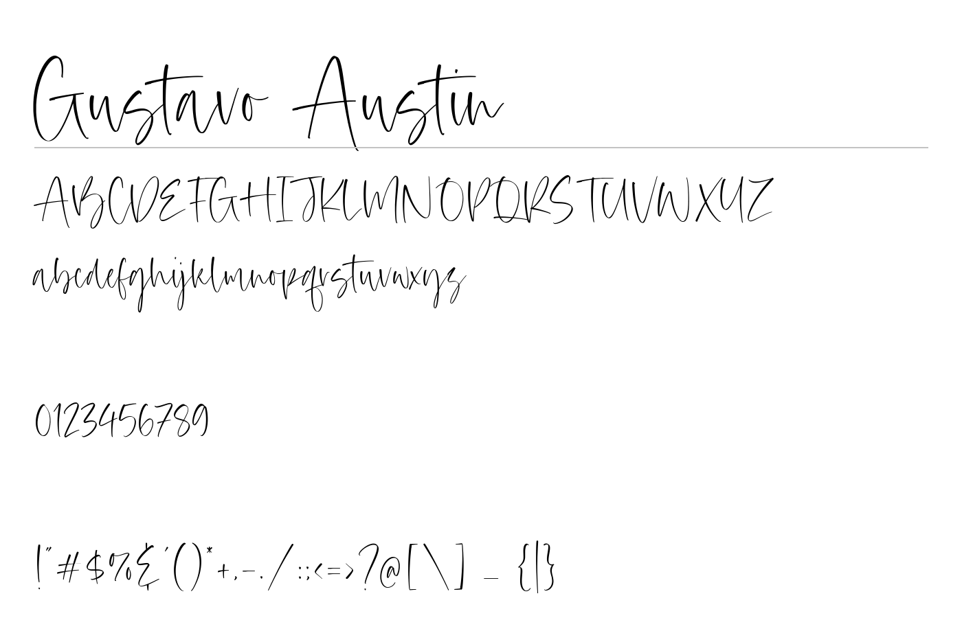 Gustavo Austin Font preview