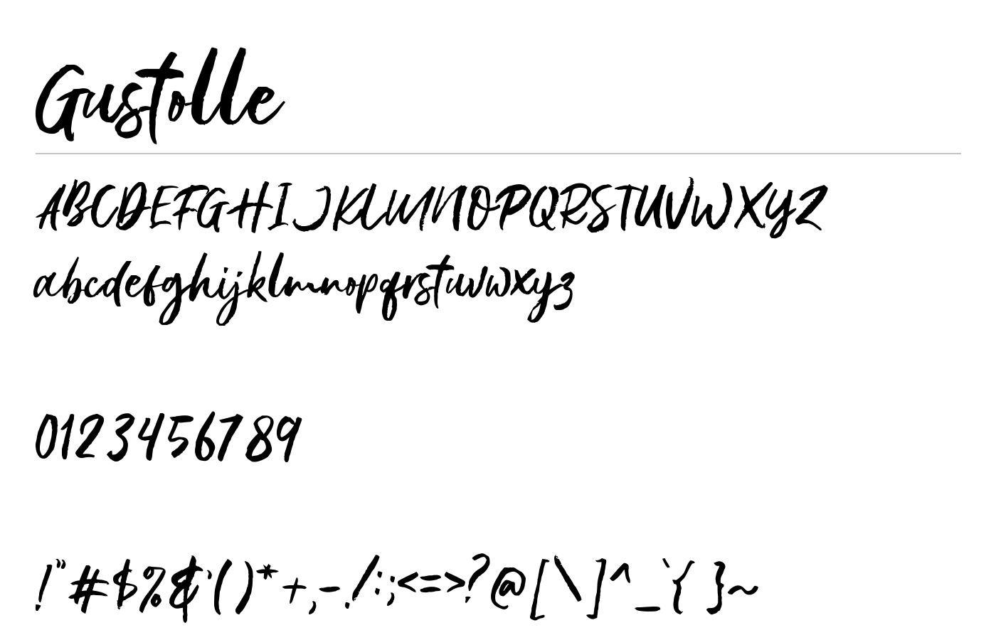 Gustolle Font preview