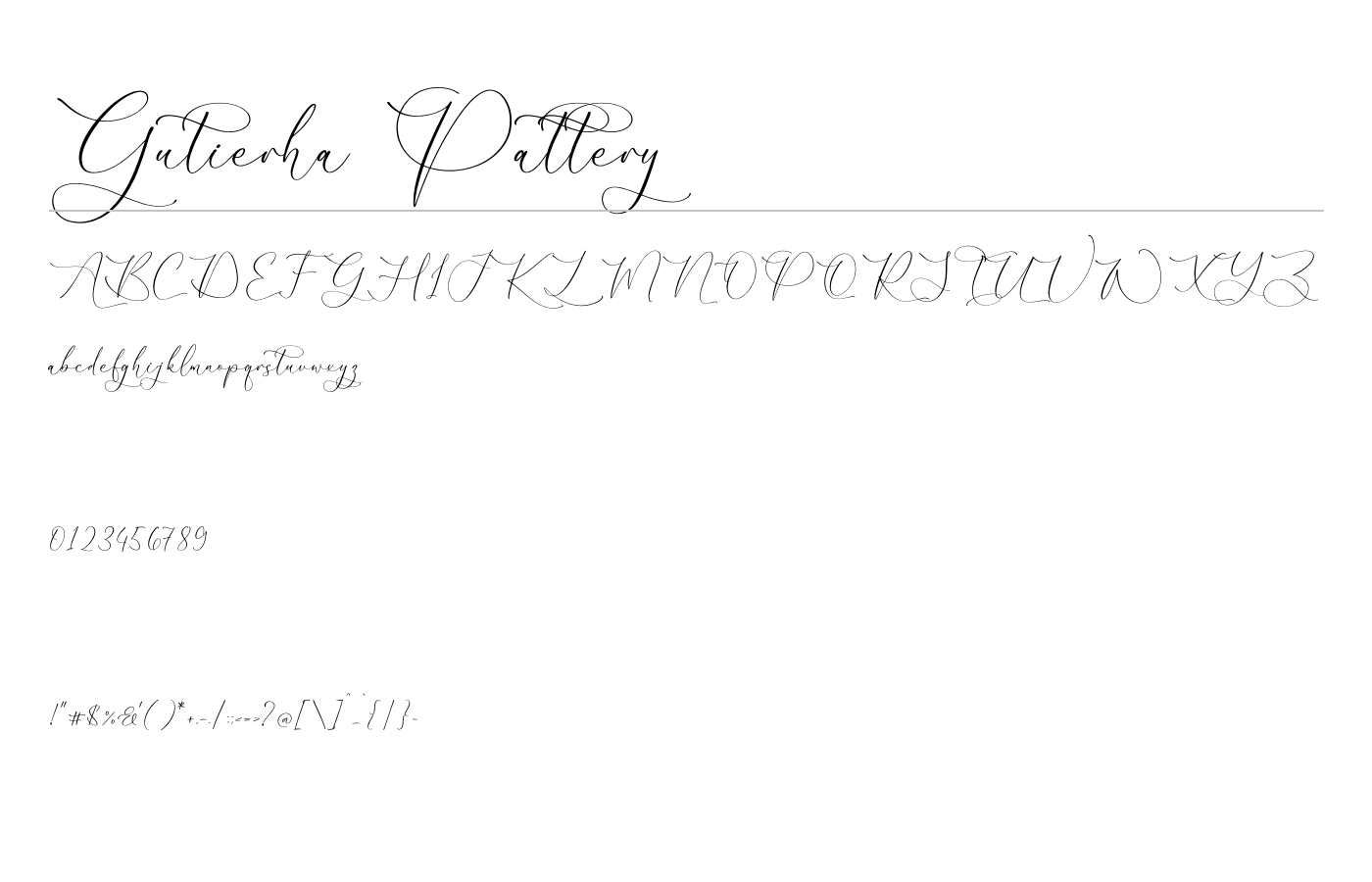 Gutierha Pattery Font preview