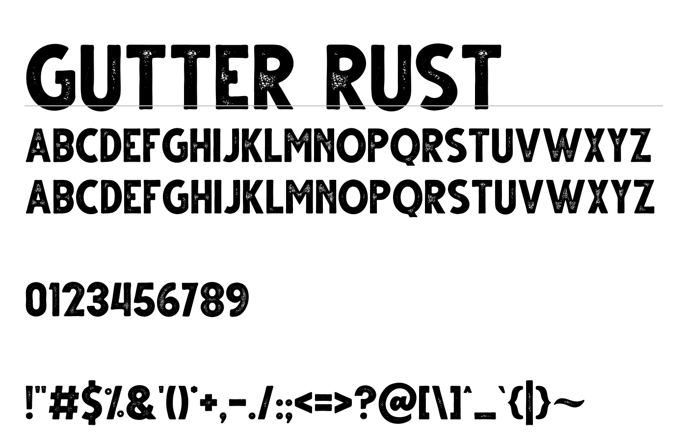 Gutter Handdrawn Vintage Font preview