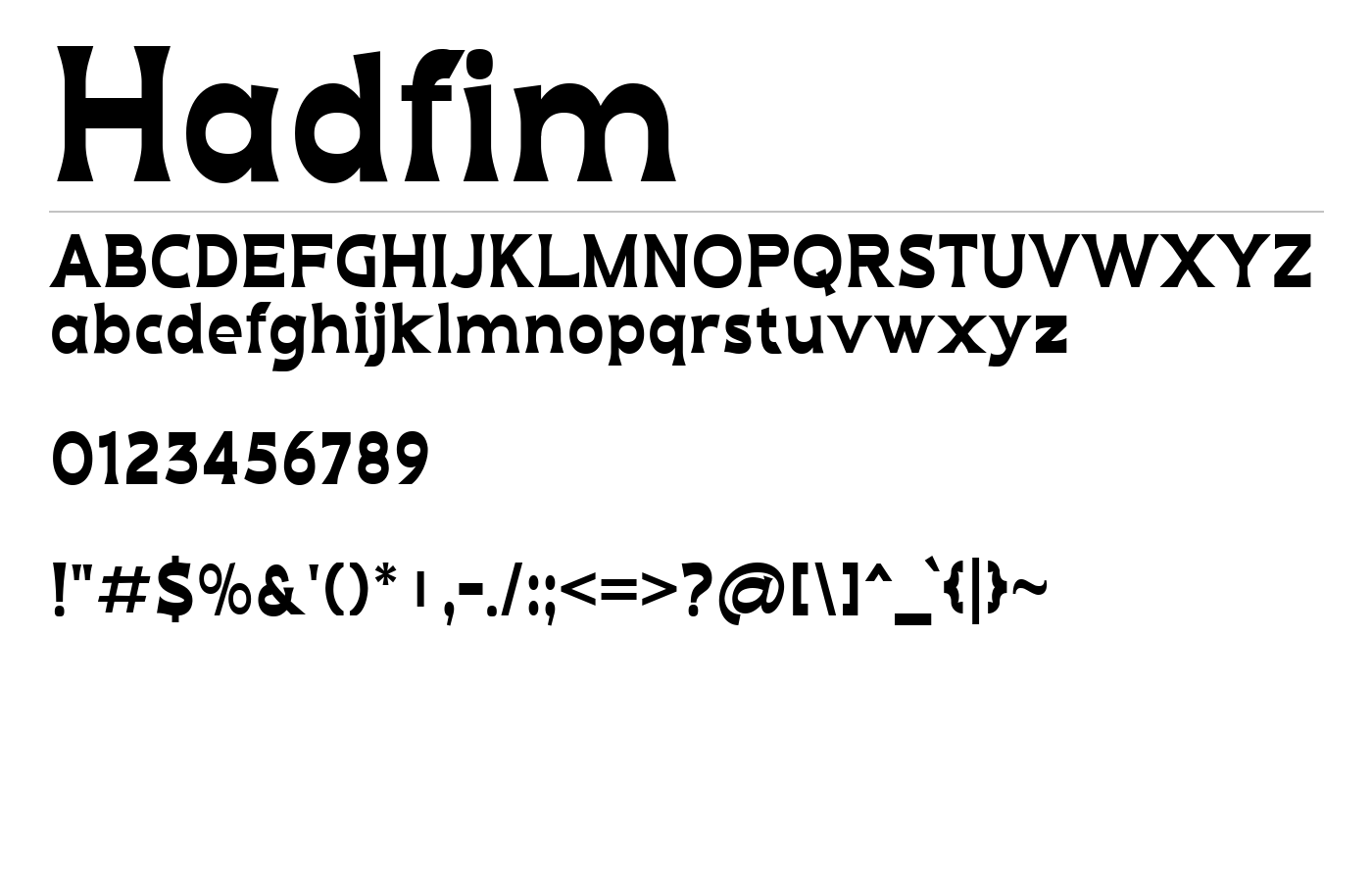 Hadfim Font preview