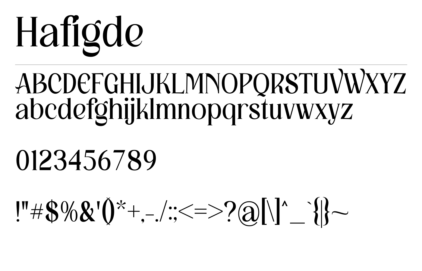 Hafigde Font preview