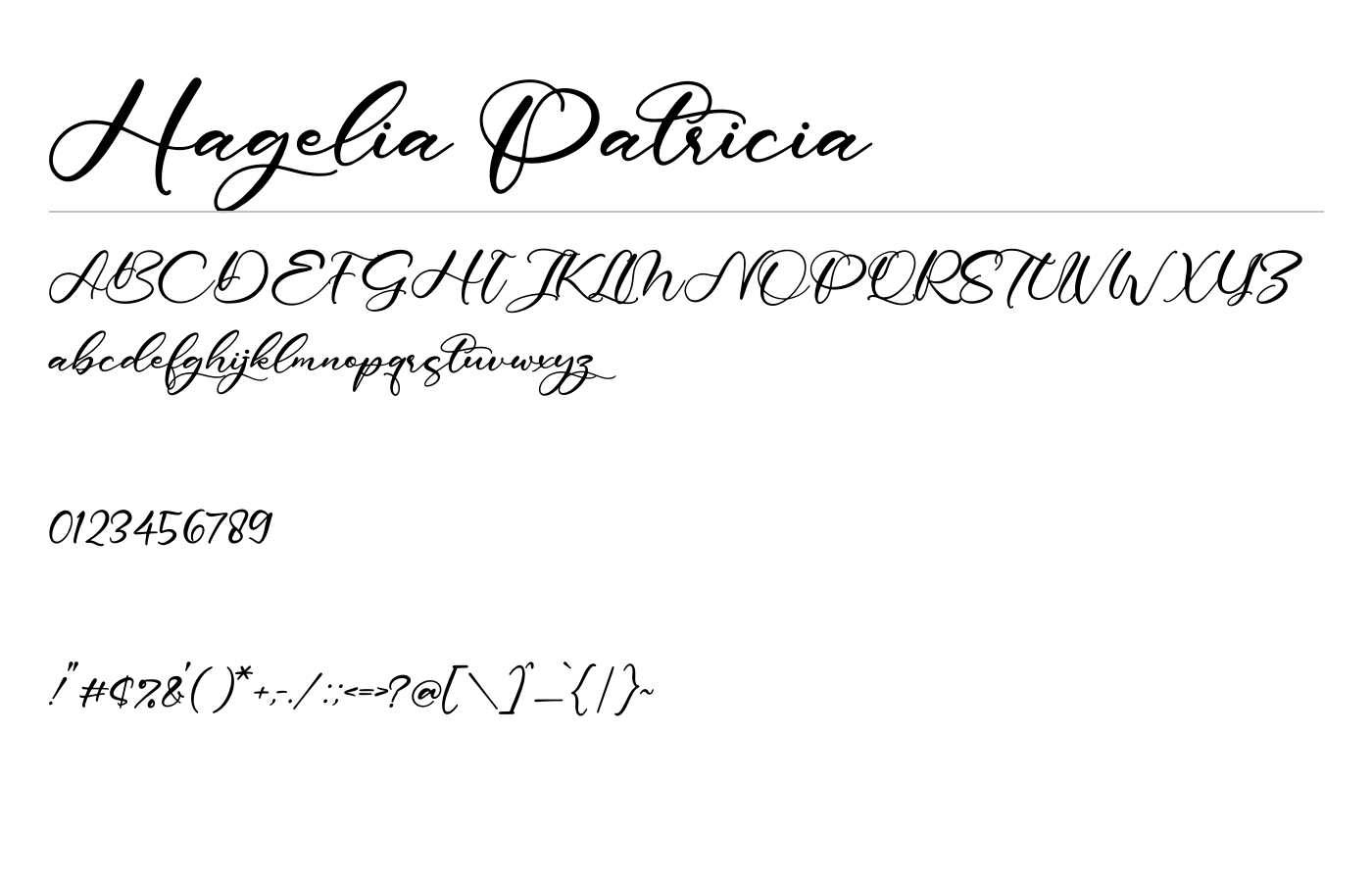 Hagelia Patricia Font preview
