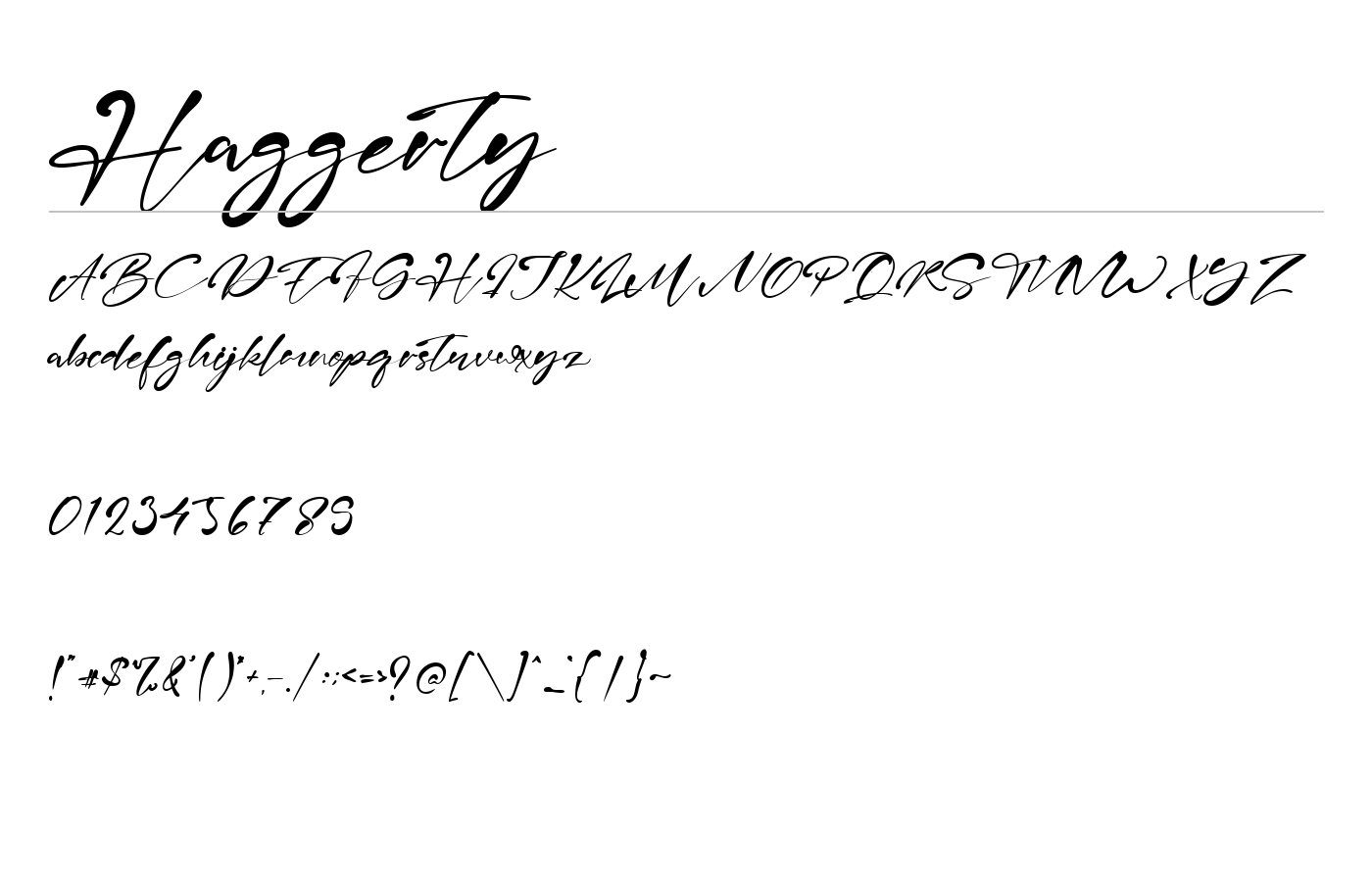 Haggerty Font preview