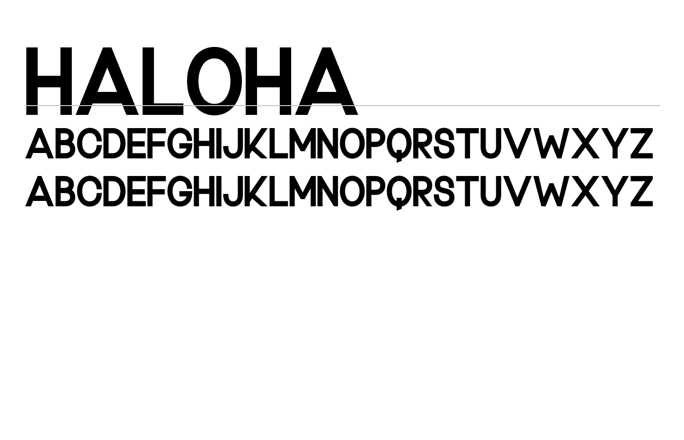 Haloha Font preview
