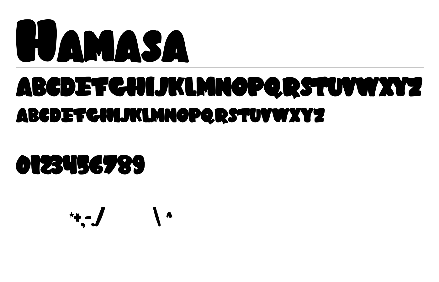 Hamasa Font preview