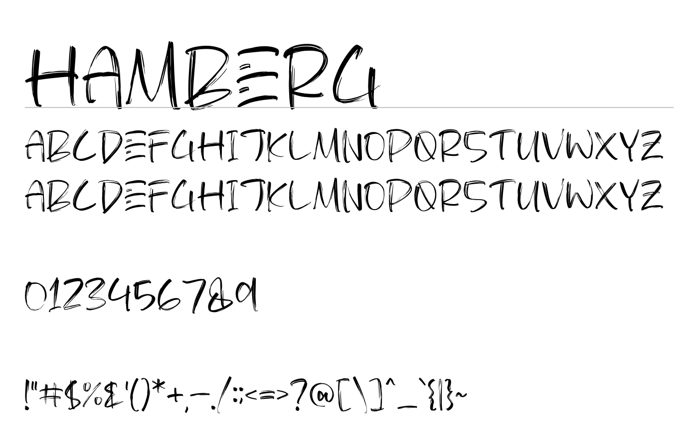 Hamberg Font preview
