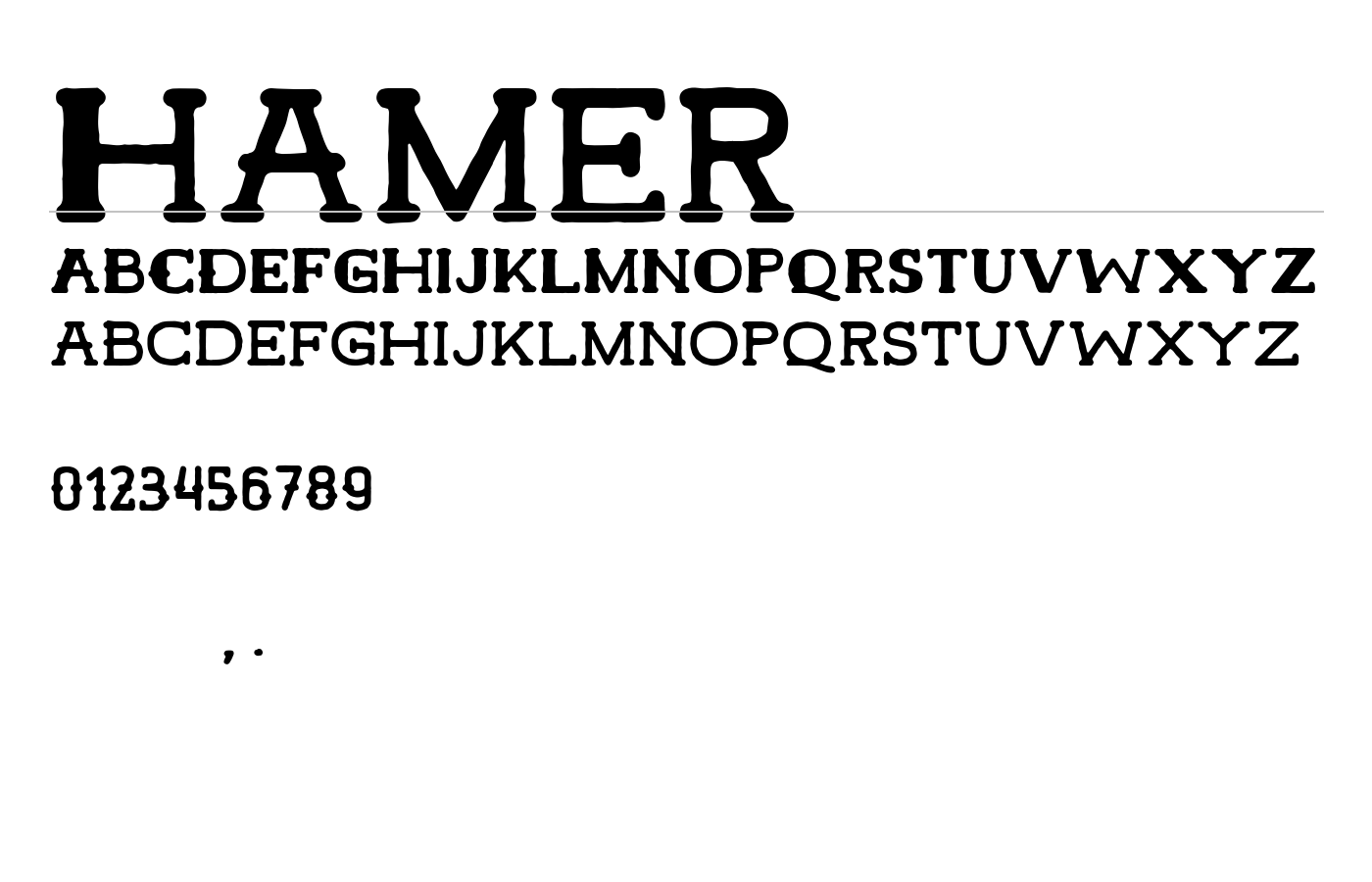 Hamer Font preview