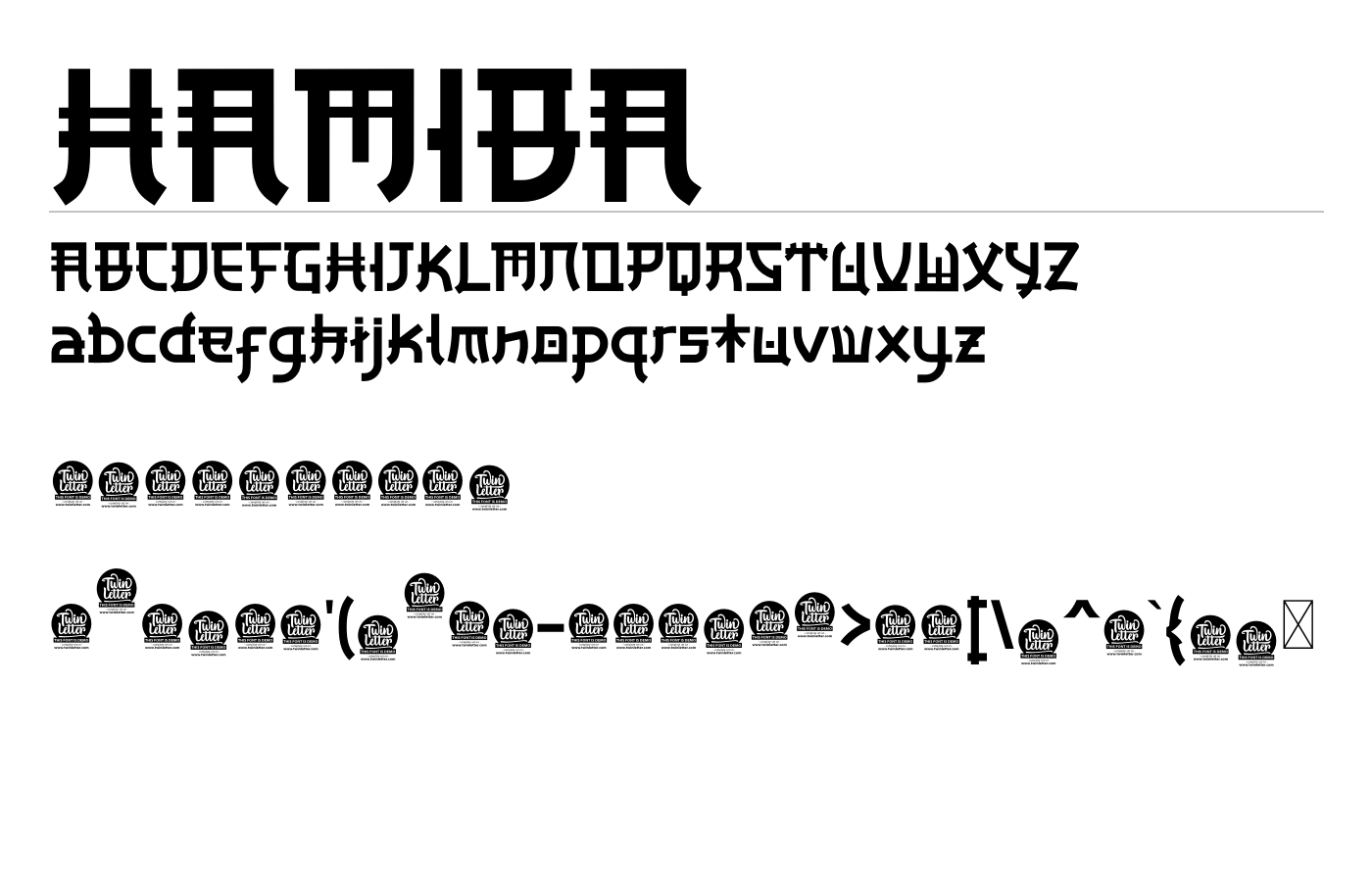 Hamiba Font preview