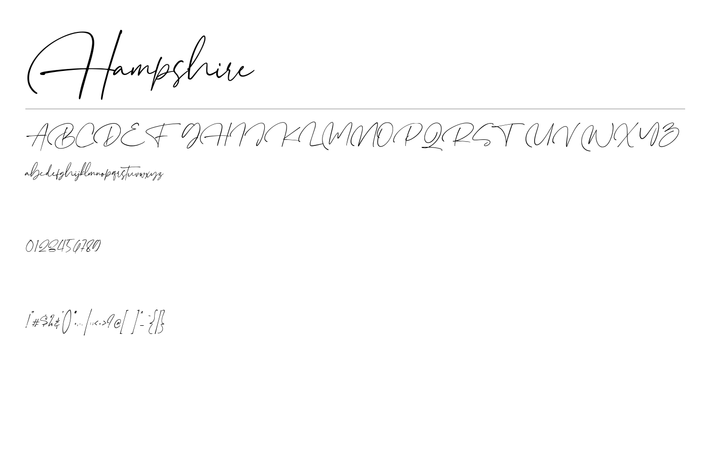 Hampshire Font preview