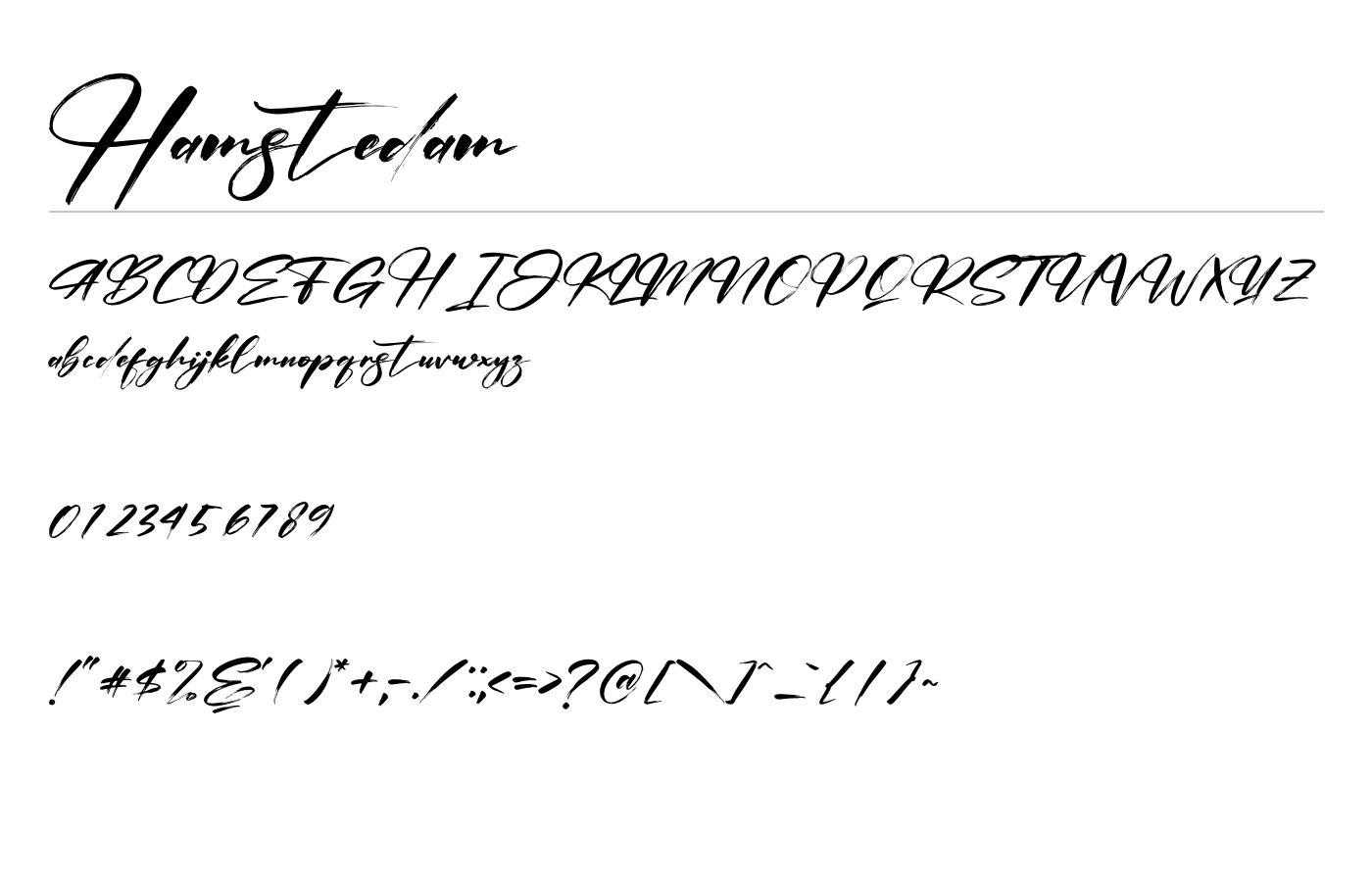 Hamstedam Font preview