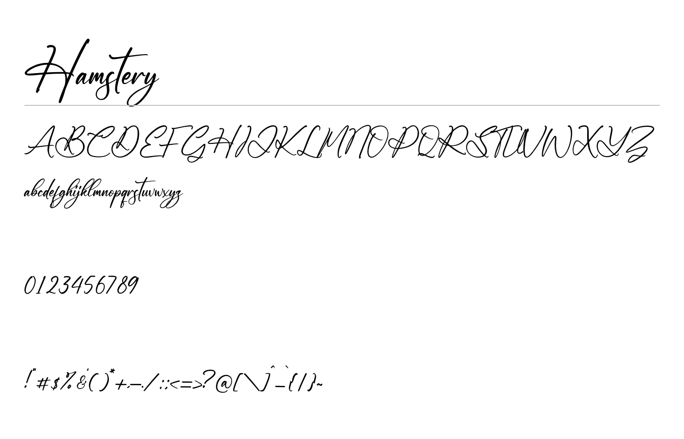 Hamstery Font preview