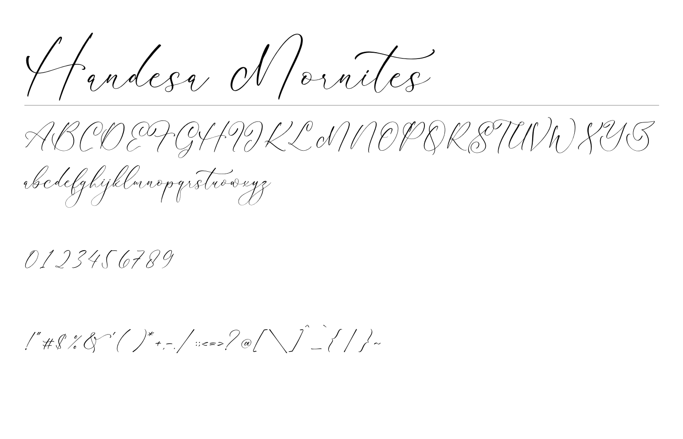 Handesa Mornites Font preview