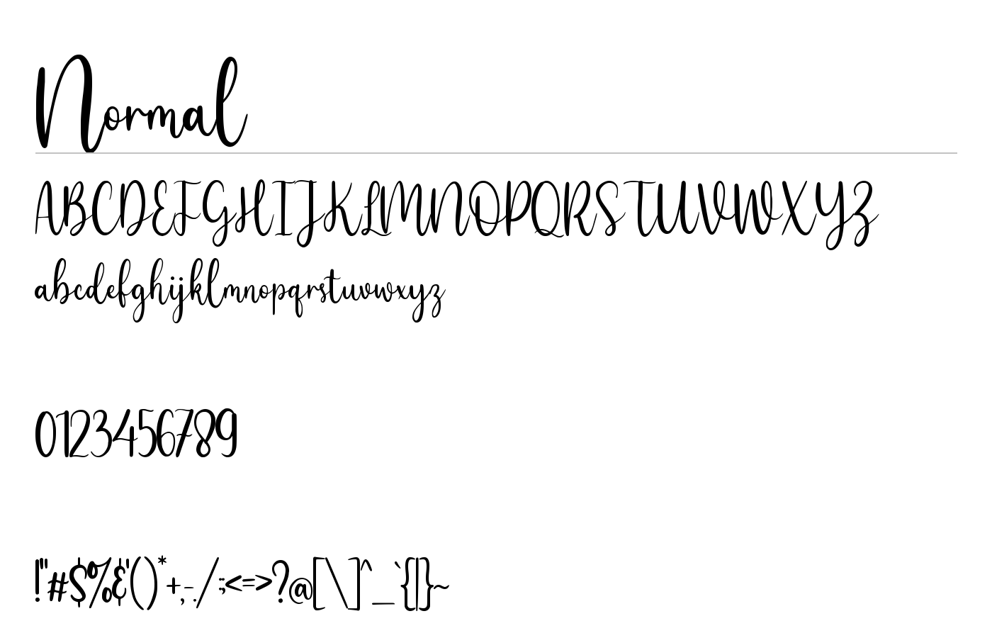 Handlight Font preview