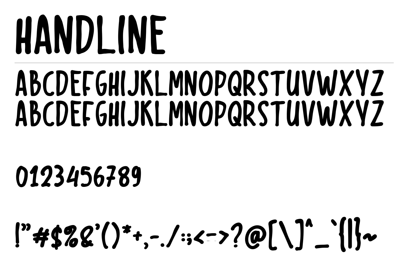 Handline Regular Font preview