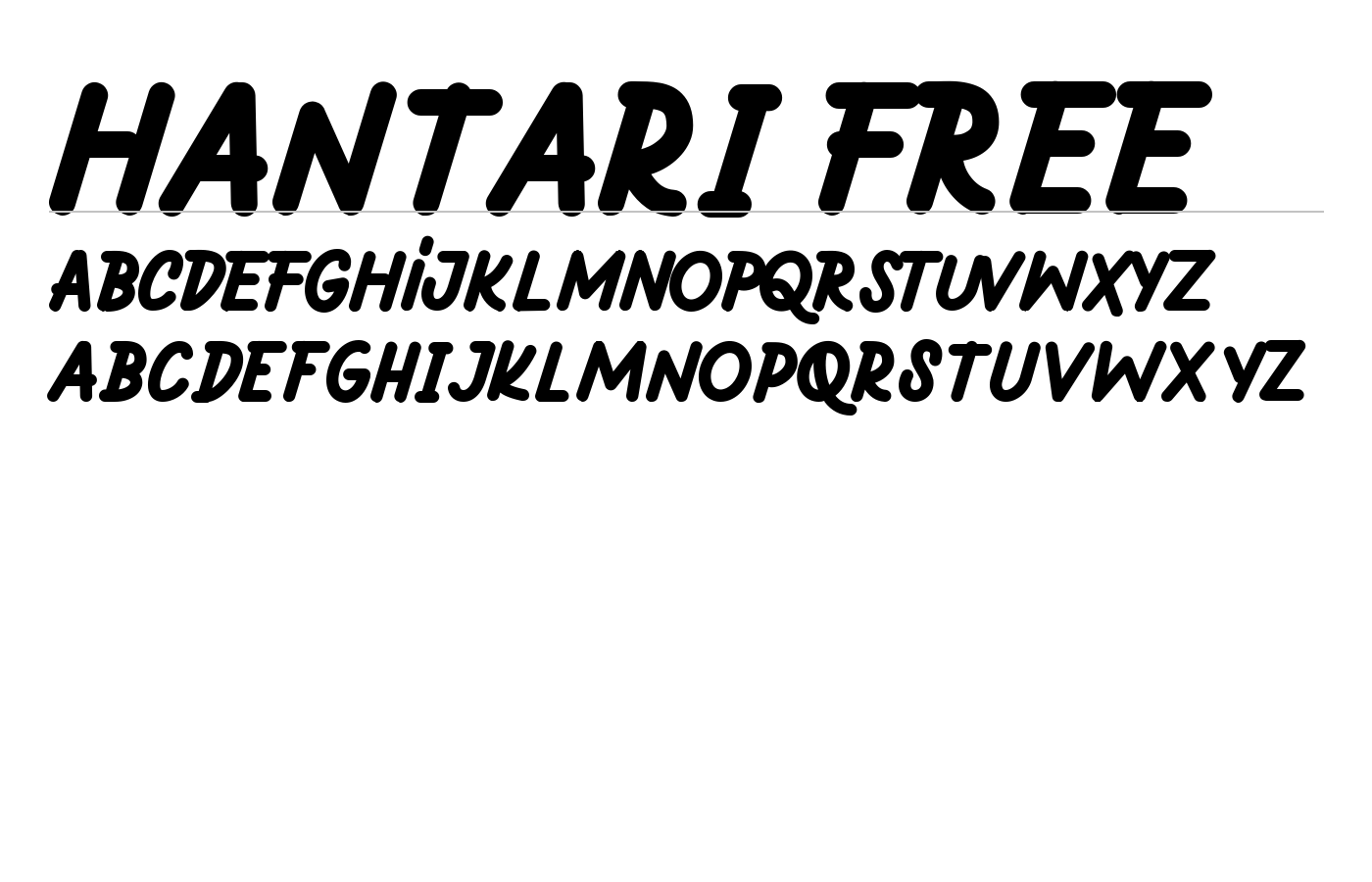 Hantari Font preview