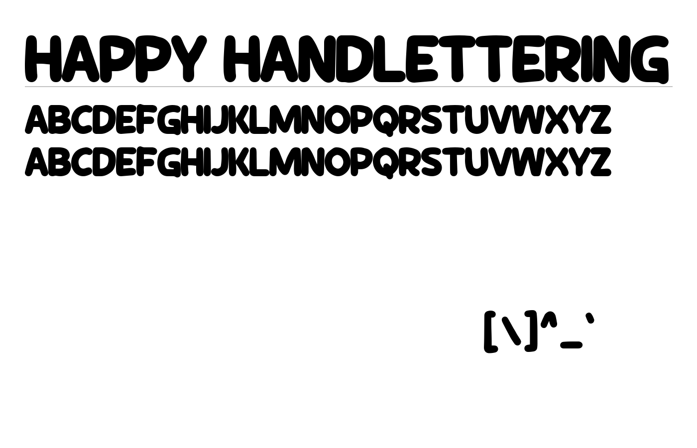 Happy Handlettering Font preview