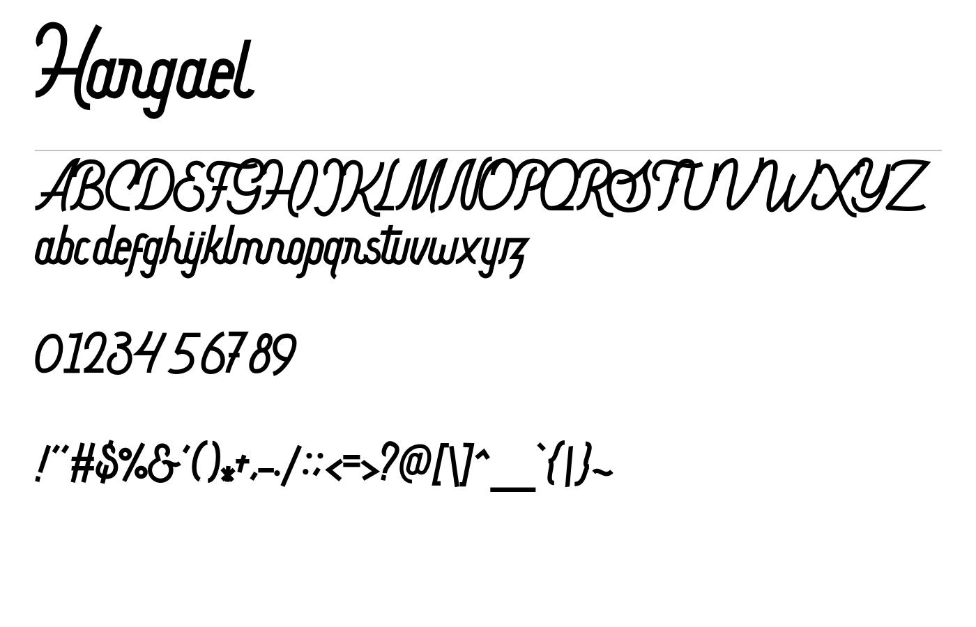 Hargael Font preview