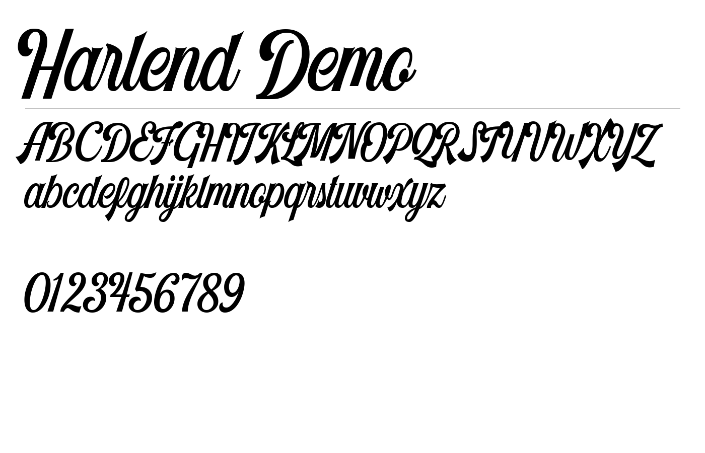 Harlend Script Font preview
